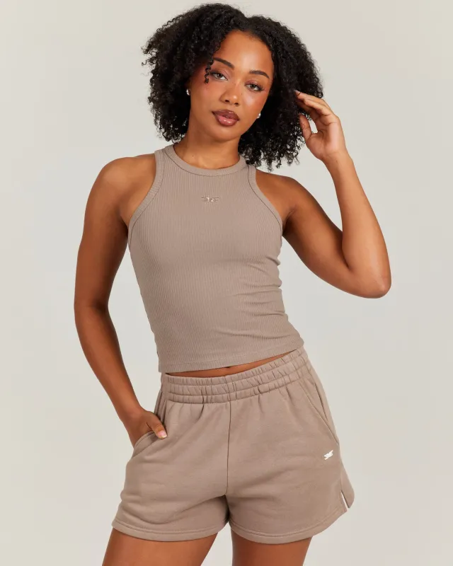 Ribbed Singlet - Toasted Cashew sold by Elite Eleven