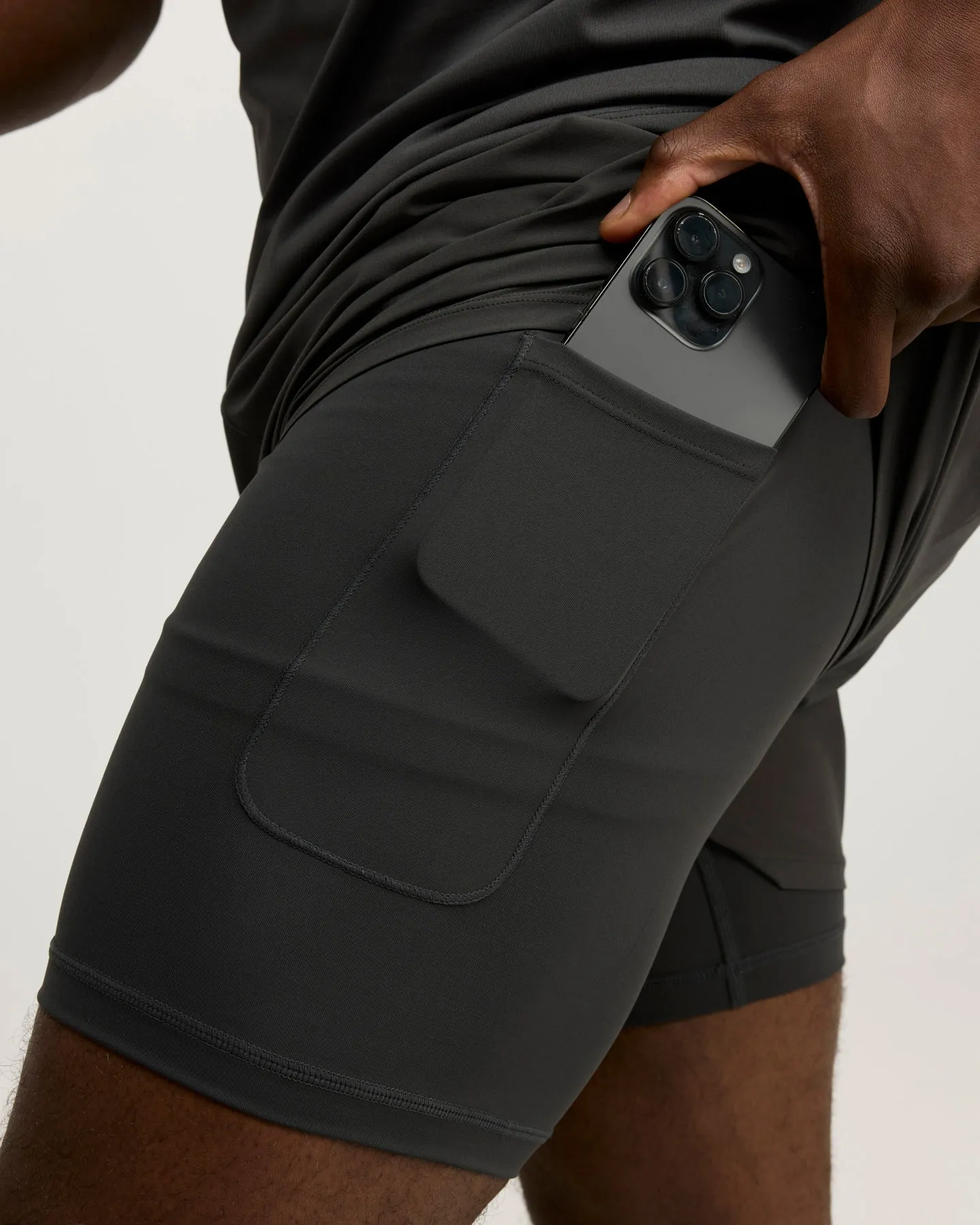 Men's Ultra 2 in 1 Shorts - Charcoal sold by Elite Eleven product image thumbnail 2
