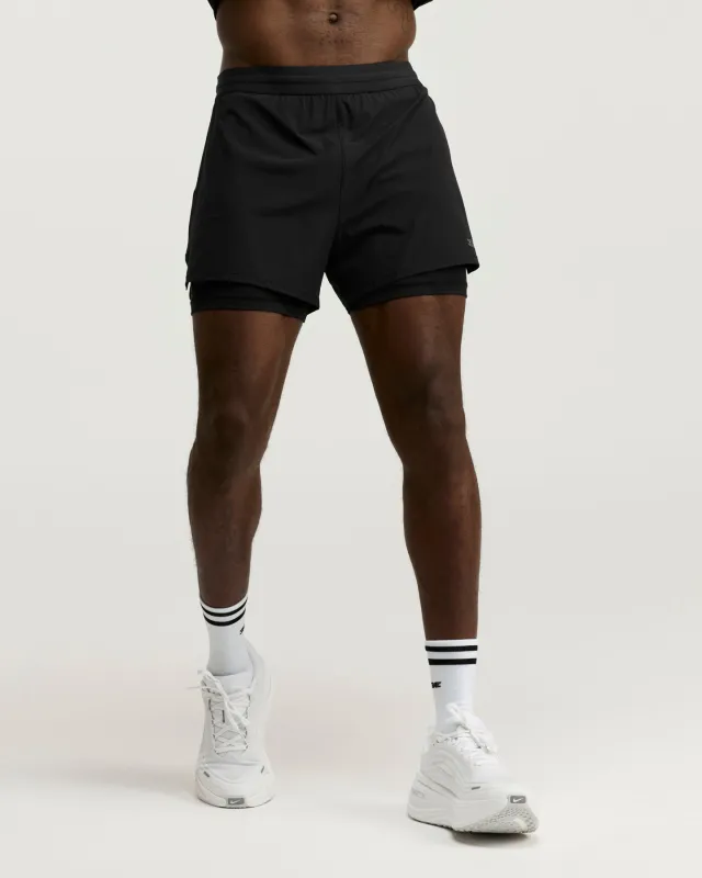 Men's Ultra 2 in 1 Shorts - Black made by Elite Eleven