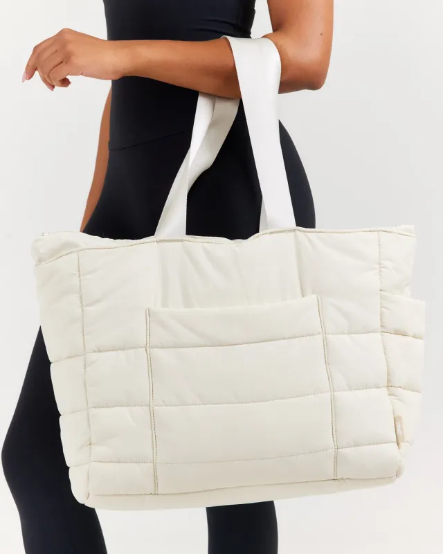 Puffer Tote - Bone sold by Elite Eleven
