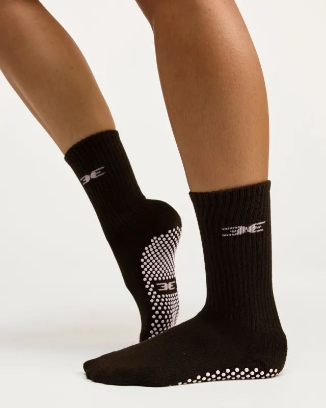 EE Crew Grip Socks - Coffee Bean/Candy Pink sold by Elite Eleven