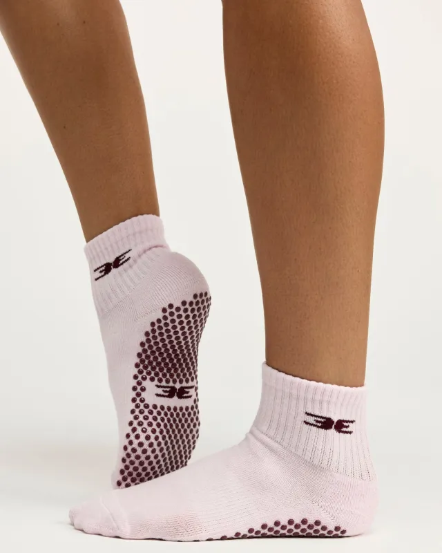 EE Mid Crew Grip Socks - Candy Pink/Cherry Cola sold by Elite Eleven