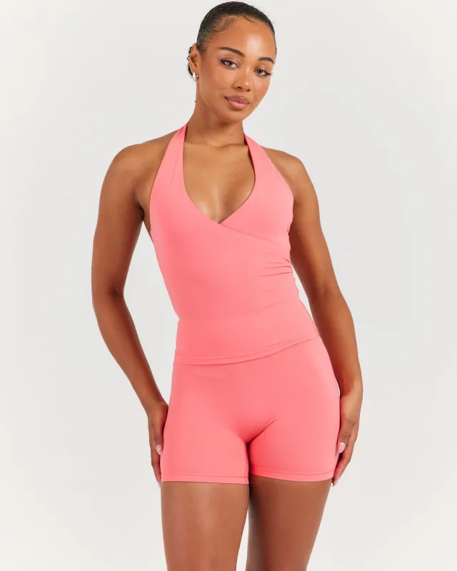 Airey Halter Tank - Pink Papaya sold by Elite Eleven
