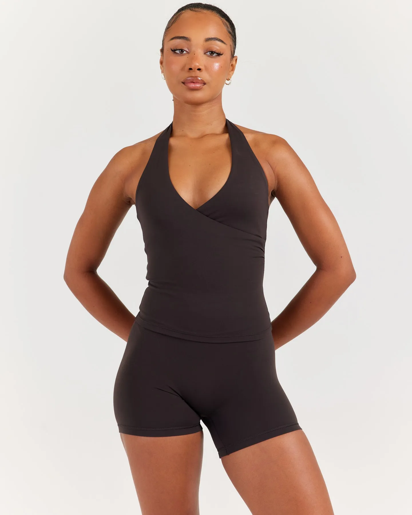 Airey Halter Tank - Coffee Bean sold by Elite Eleven