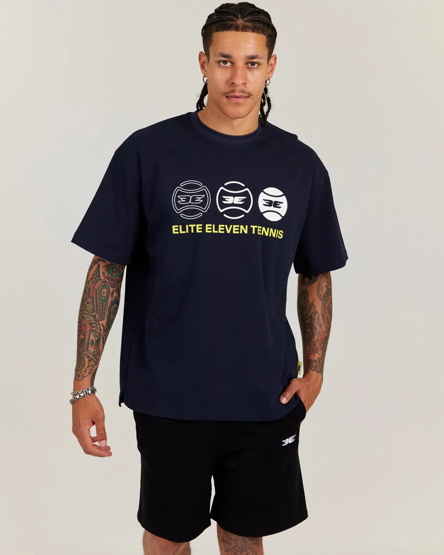 Men's Oversized Tri Ball Tee - Navy sold by Elite Eleven product image thumbnail 3
