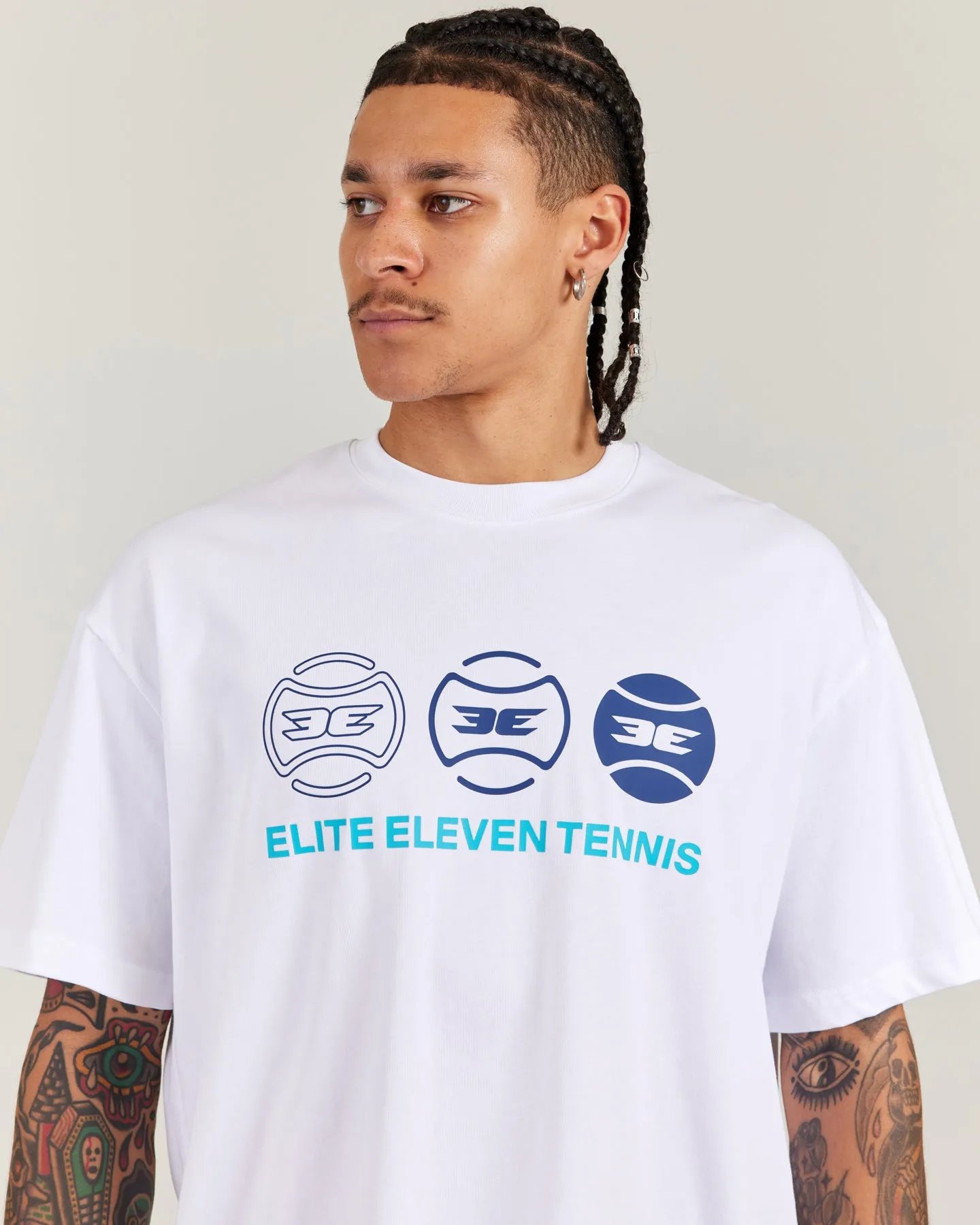 Men's Oversized Tri Ball Tee - White sold by Elite Eleven product image thumbnail 4