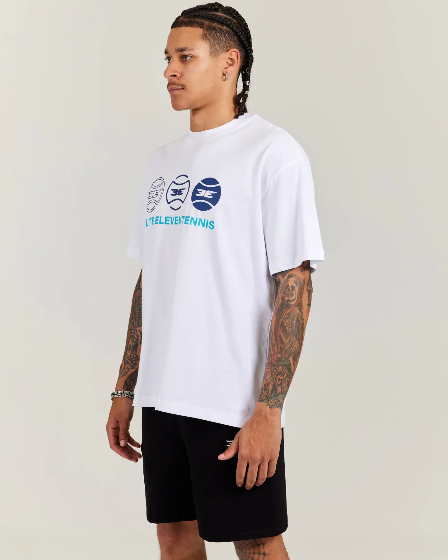 Men's Oversized Tri Ball Tee - White sold by Elite Eleven product image thumbnail 3