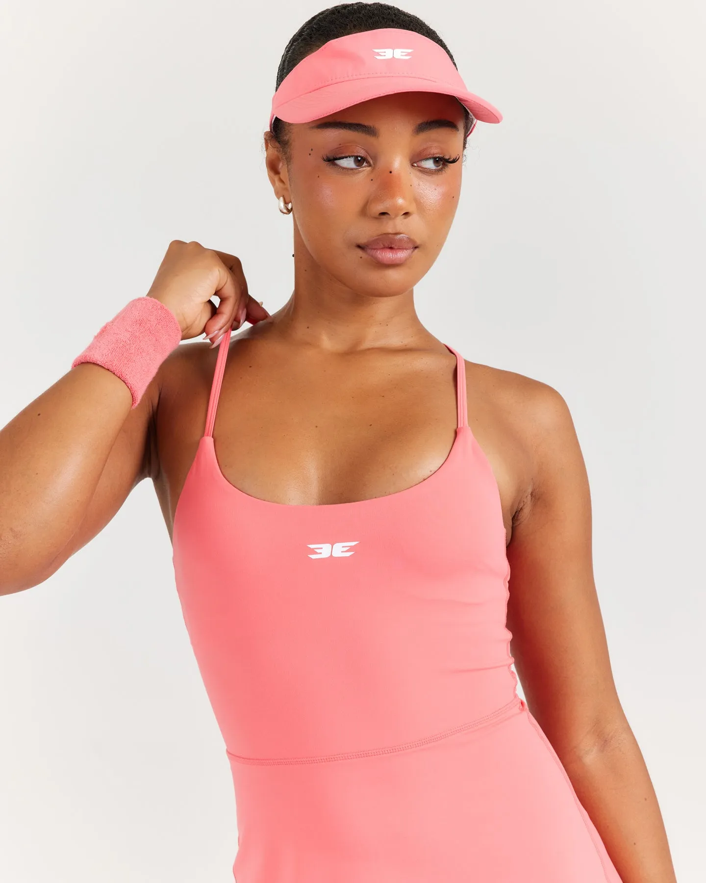 EE Tennis Visor V2 - Pink Papaya sold by Elite Eleven