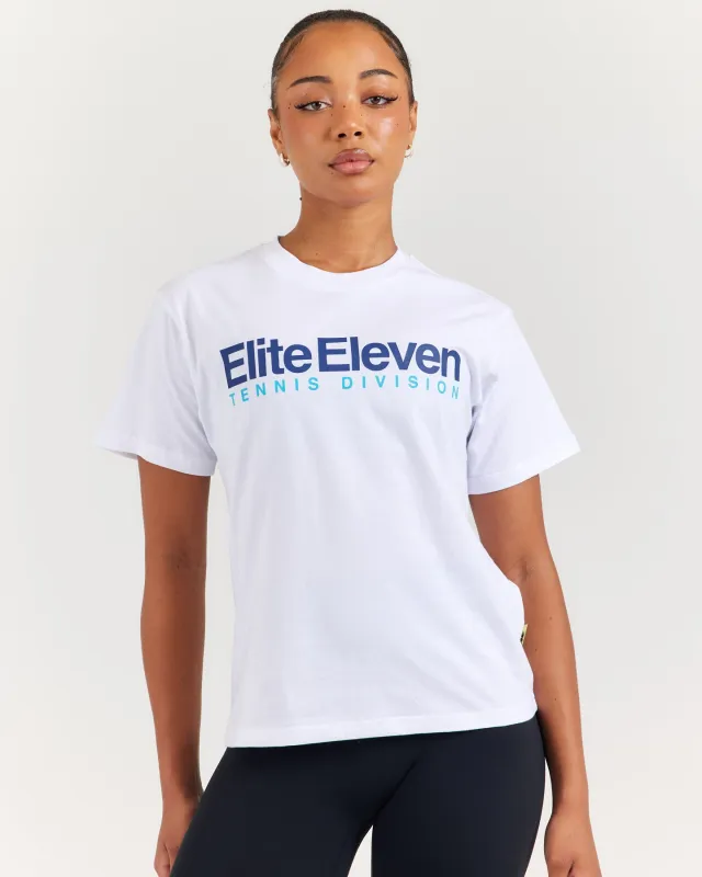 Women's Tennis Lite Tee - White sold by Elite Eleven