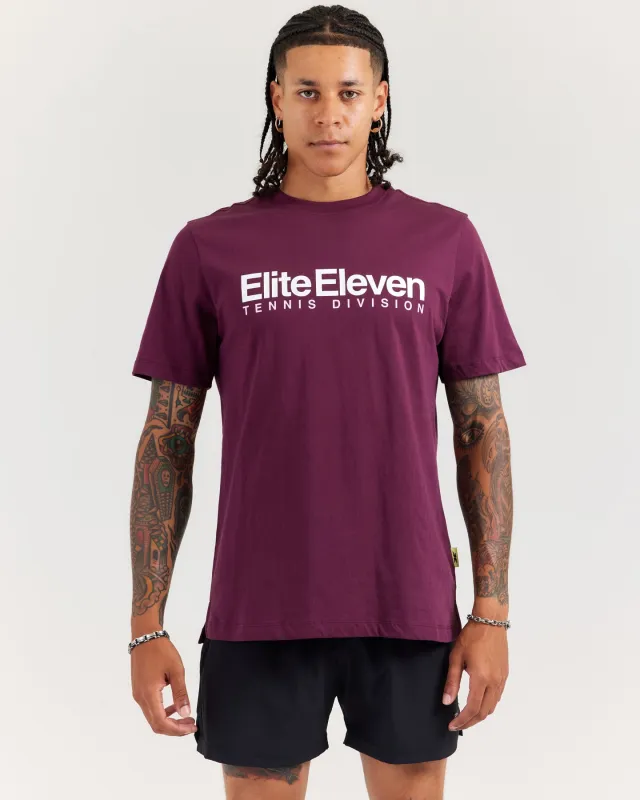 Men's Tennis Lite Tee - Cherry Cola sold by Elite Eleven