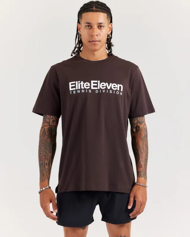 Men's Tennis Lite Tee - Espresso sold by Elite Eleven
