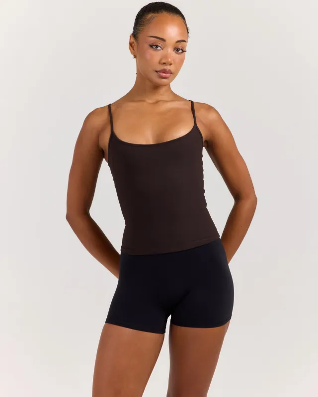 EE Thin Strap Tank - Coffee Bean sold by Elite Eleven