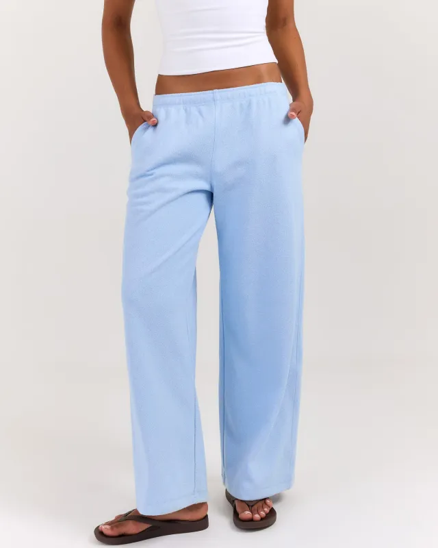 Terry Towelling Wide Leg Pants - Blue sold by Elite Eleven