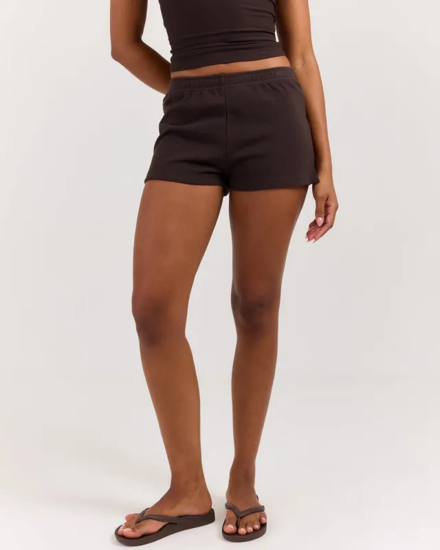 Terry Towelling Shorts - Coffee Bean sold by Elite Eleven