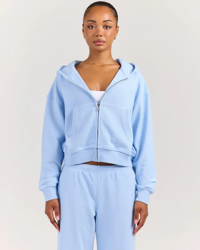 Terry Towelling Zip Hoodie - Blue made by Elite Eleven