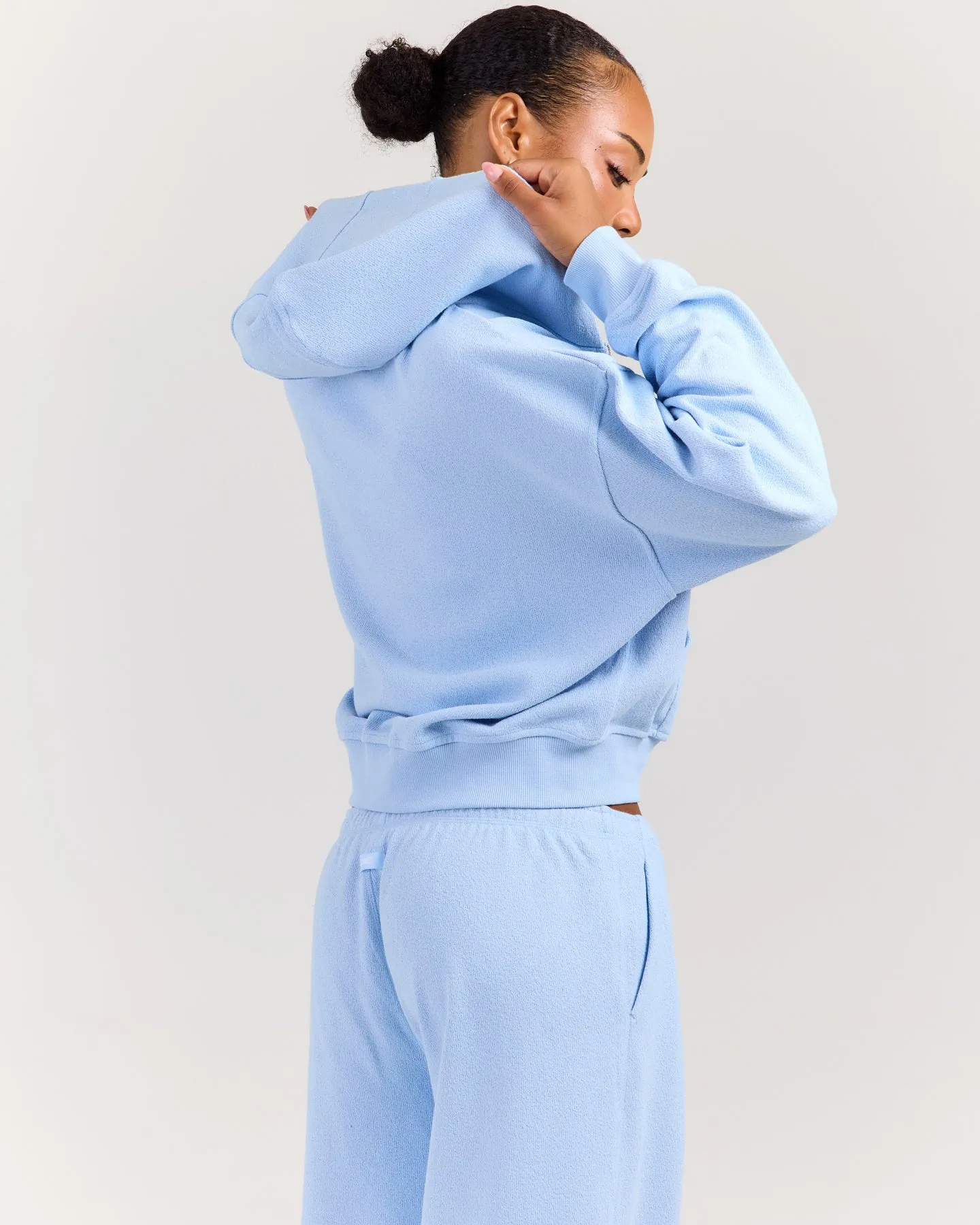 Terry Towelling Zip Hoodie - Blue sold by Elite Eleven product image thumbnail 2