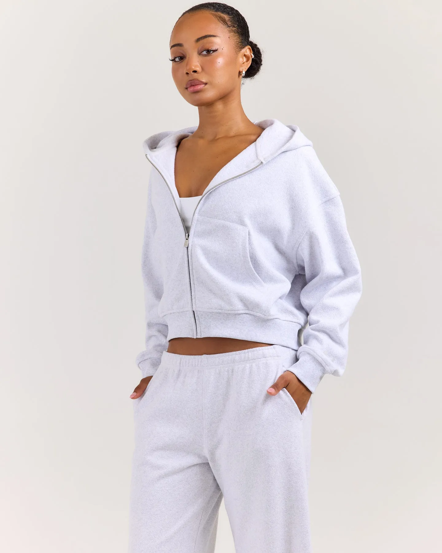 Terry Towelling Zip Hoodie - Grey sold by Elite Eleven product image thumbnail 3