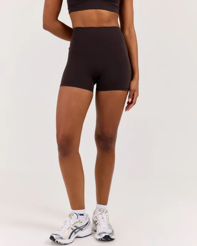 Luna Mini Shorts - Coffee Bean made by Elite Eleven