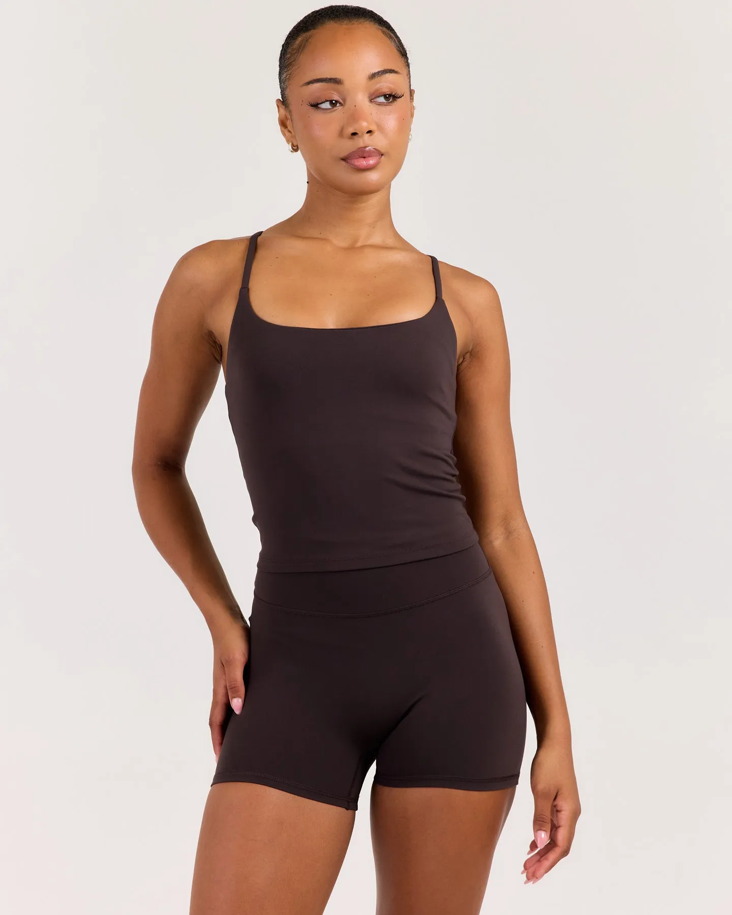 Luna Bend Tank - Coffee Bean sold by Elite Eleven