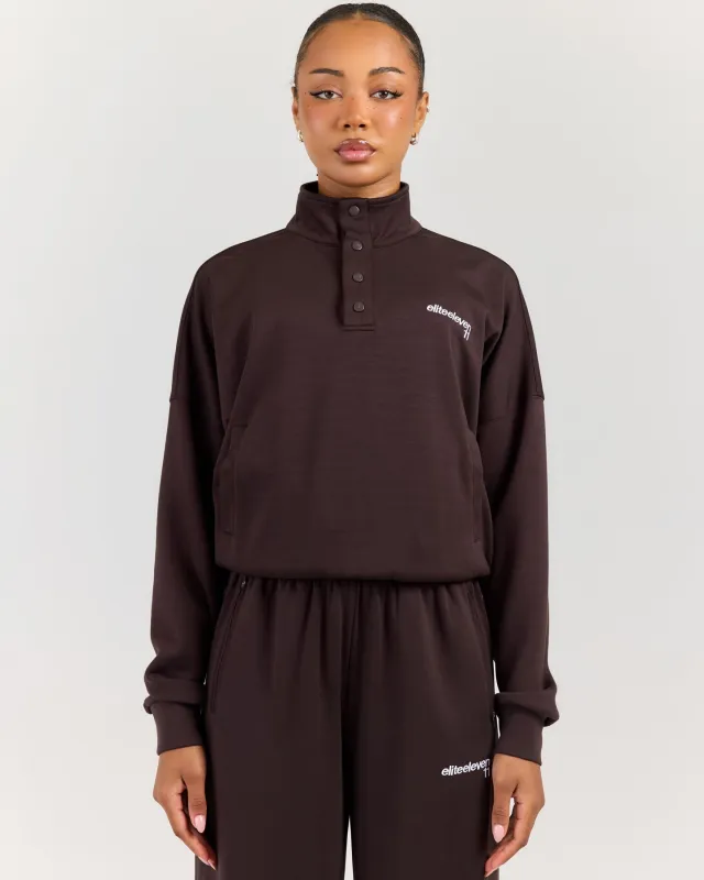 Airweave Snap Button Up - Coffee Bean made by Elite Eleven