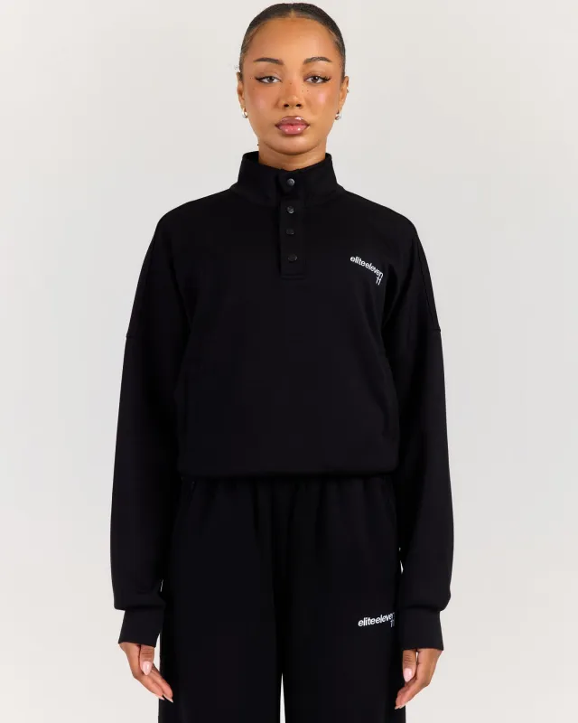 Airweave Snap Button Up - Black made by Elite Eleven