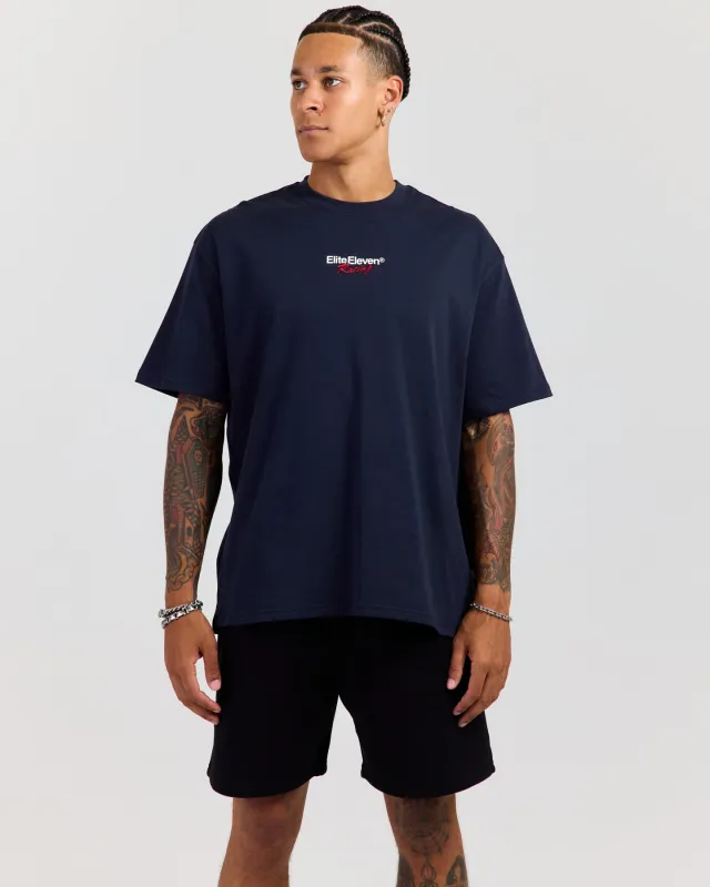 Motorsport Oversized Tee - Navy made by Elite Eleven