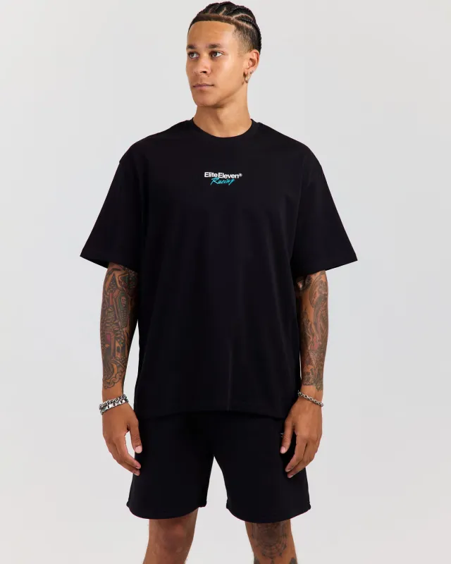 Motorsport Oversized Tee - Black made by Elite Eleven