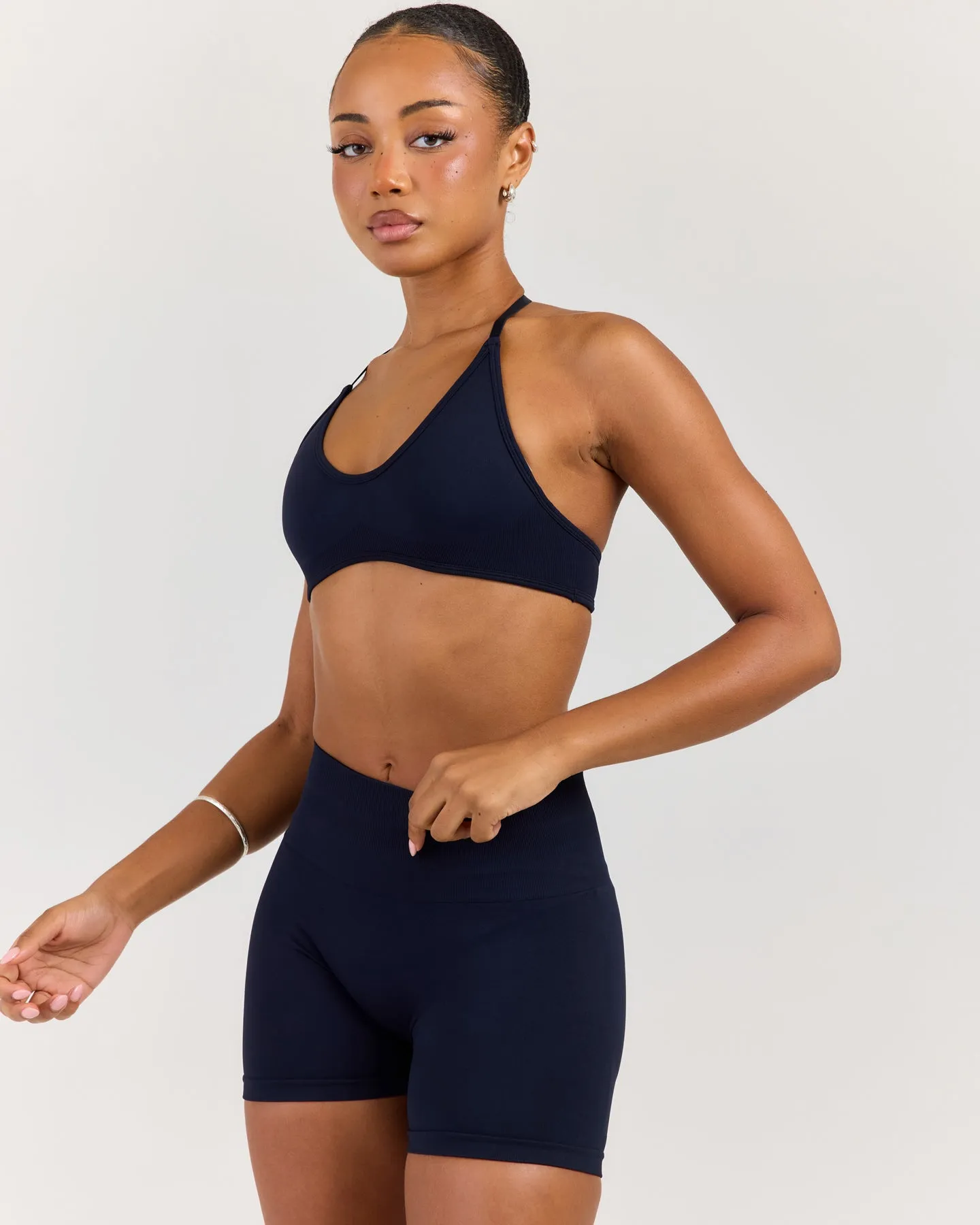 Elite Seamless Thin Halter Bra - Navy sold by Elite Eleven product image thumbnail 3