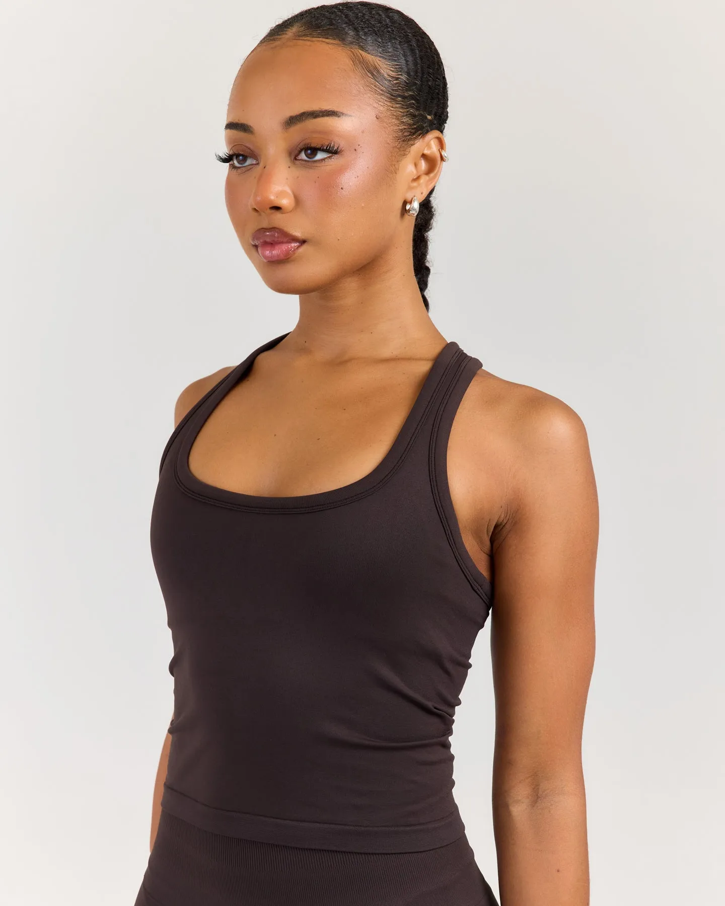 Elite Seamless Racer Tank - Coffee Bean sold by Elite Eleven product image thumbnail 4