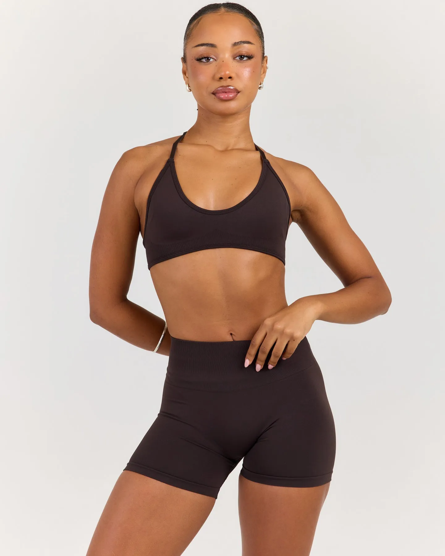 Elite Seamless Thin Halter Bra - Coffee Bean sold by Elite Eleven