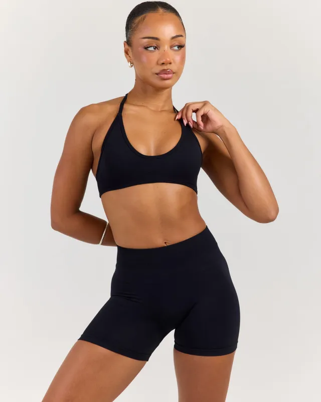 Elite Seamless Thin Halter Bra - Black made by Elite Eleven