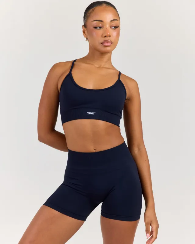 Elite Seamless Cross Back Bra - Navy made by Elite Eleven