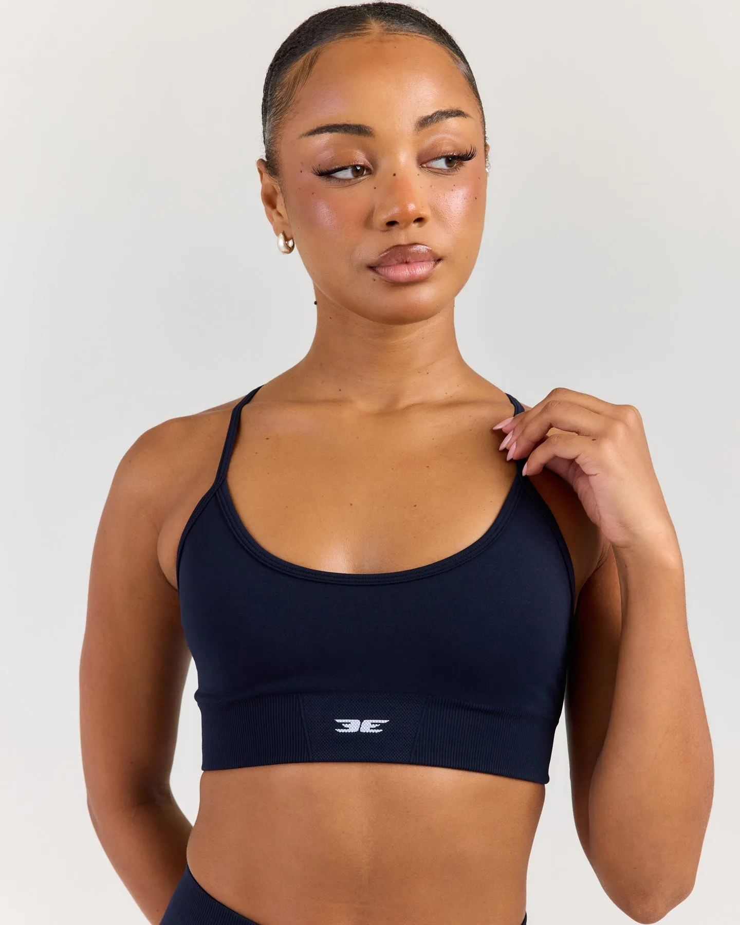 Elite Seamless Cross Back Bra - Navy sold by Elite Eleven product image thumbnail 4