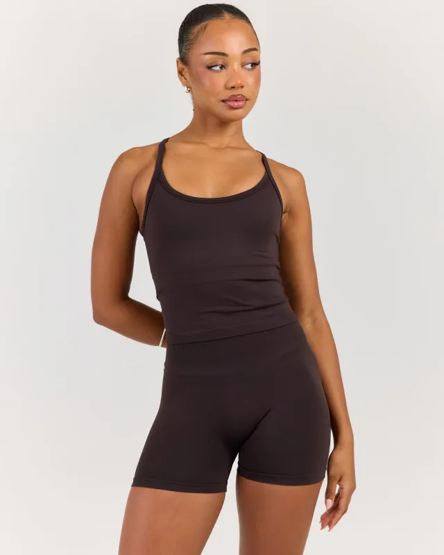Elite Seamless Singlet - Coffee Bean made by Elite Eleven