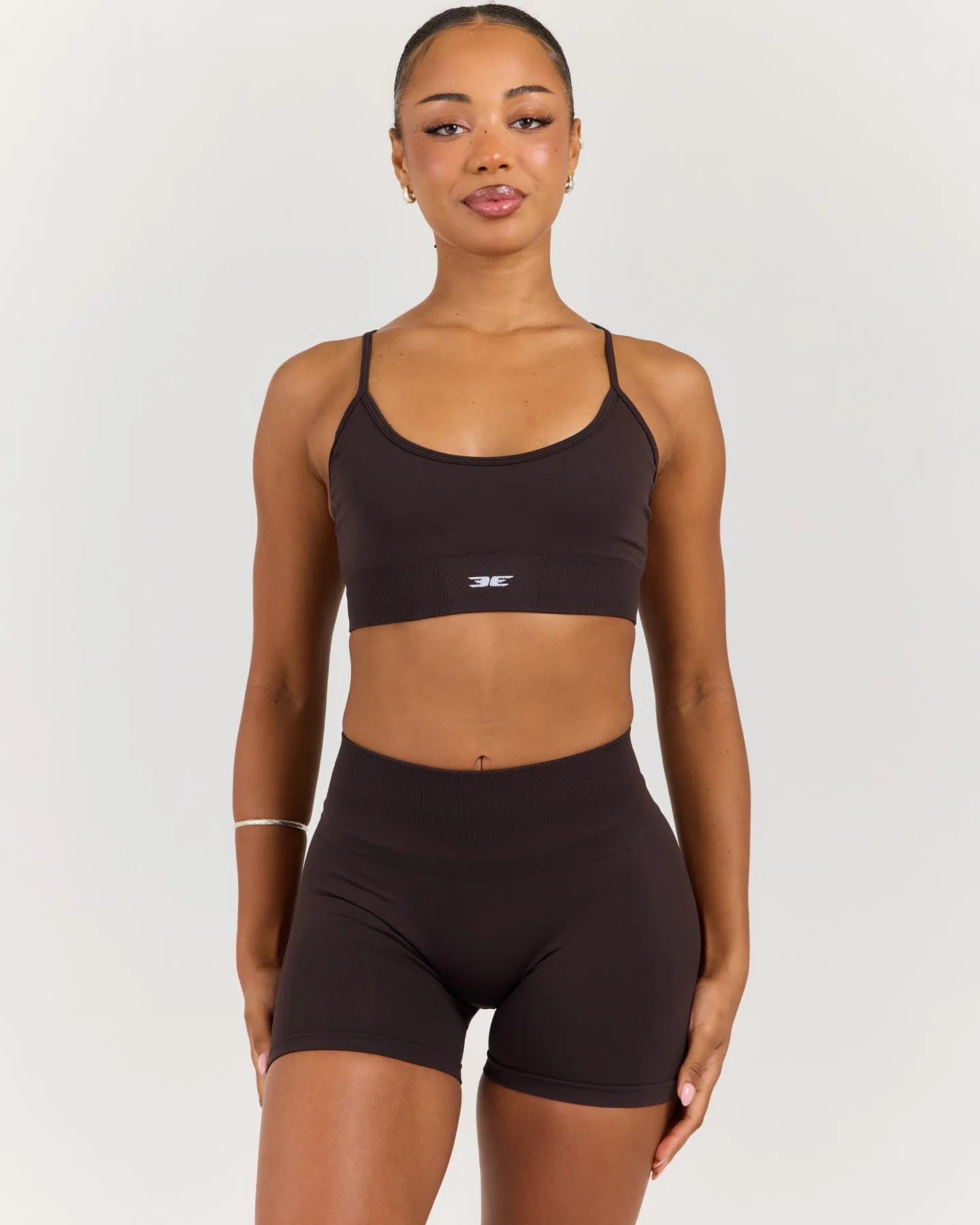 Elite Seamless Cross Back Bra - Coffee Bean sold by Elite Eleven