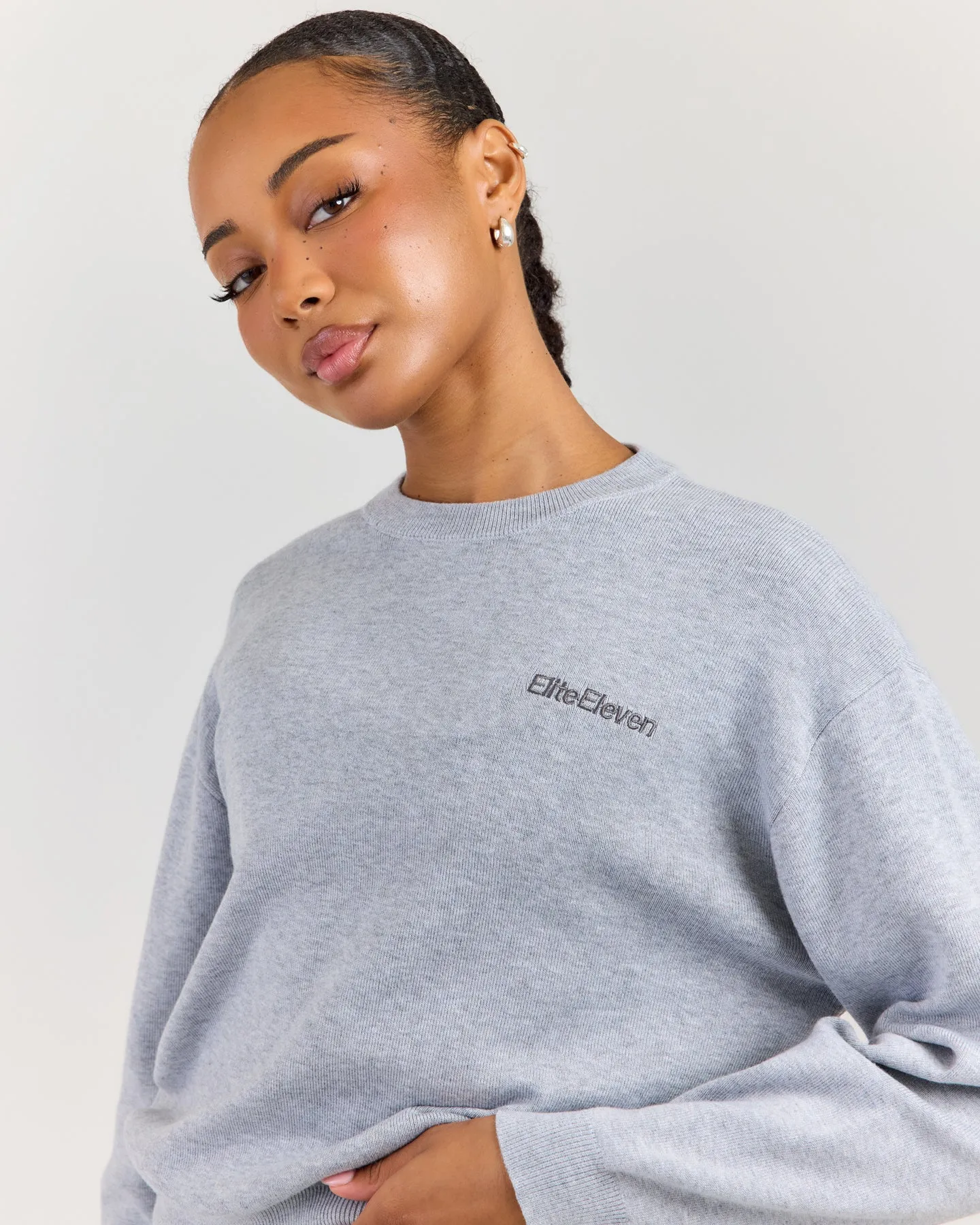 Lite Knit Crewneck - Grey Marle sold by Elite Eleven product image thumbnail 4