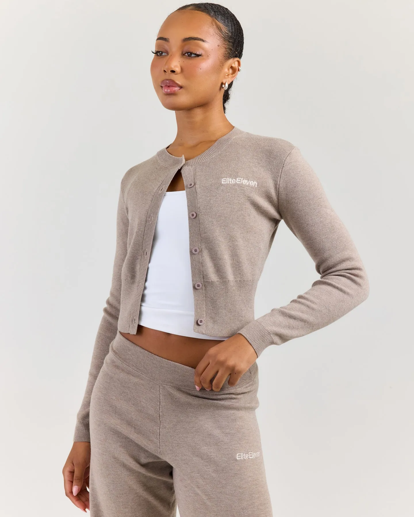 Lite Knit Button Up - Toasted Cashew sold by Elite Eleven product image thumbnail 3