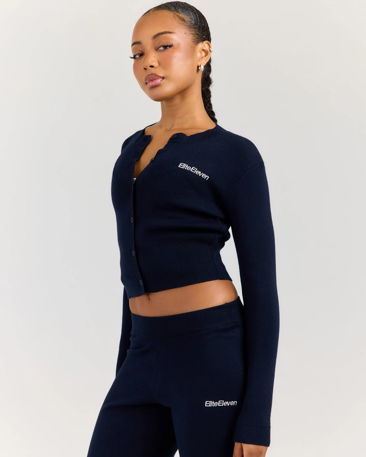 Lite Knit Button Up - Navy sold by Elite Eleven product image thumbnail 5