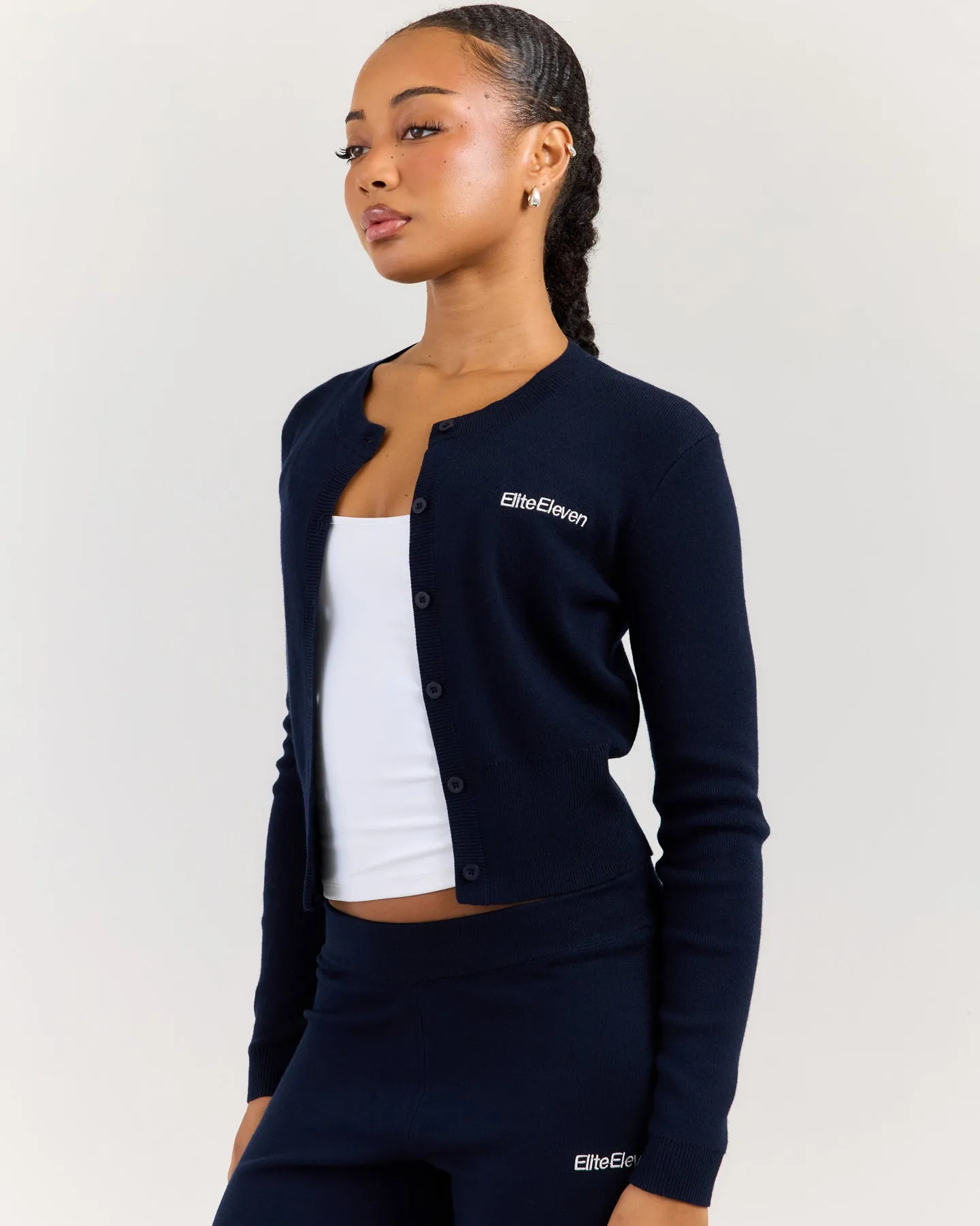 Lite Knit Button Up - Navy sold by Elite Eleven product image thumbnail 4