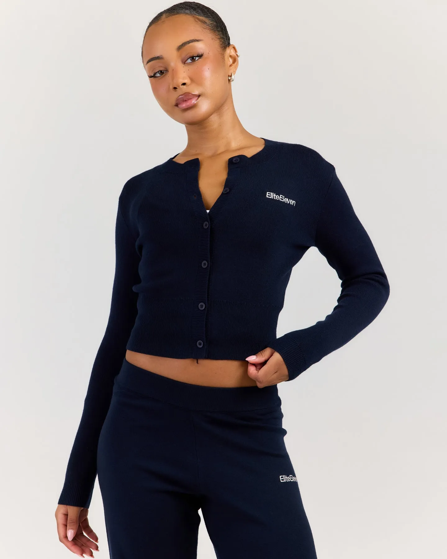 Lite Knit Button Up - Navy sold by Elite Eleven