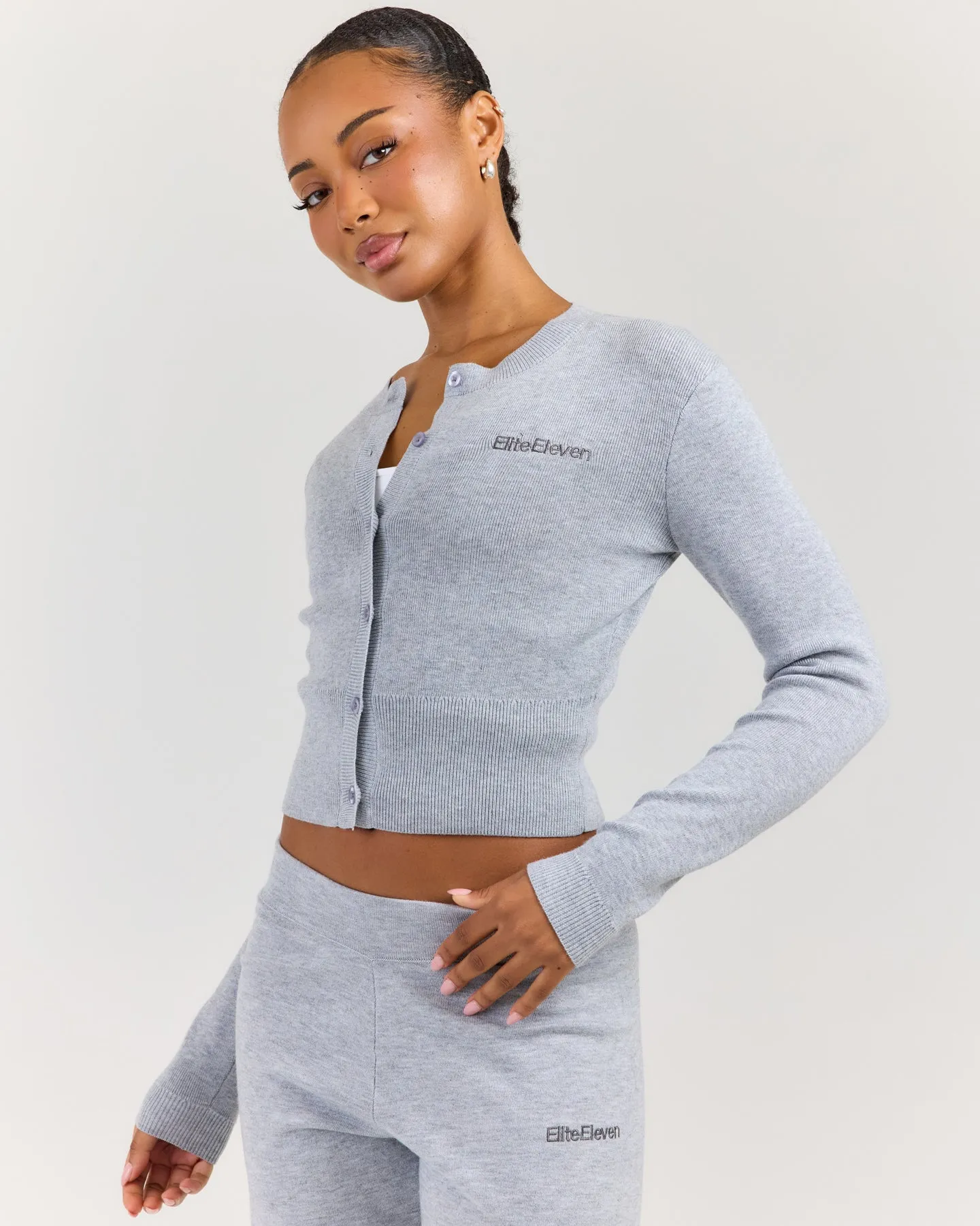 Lite Knit Button Up - Grey Marle sold by Elite Eleven product image thumbnail 3