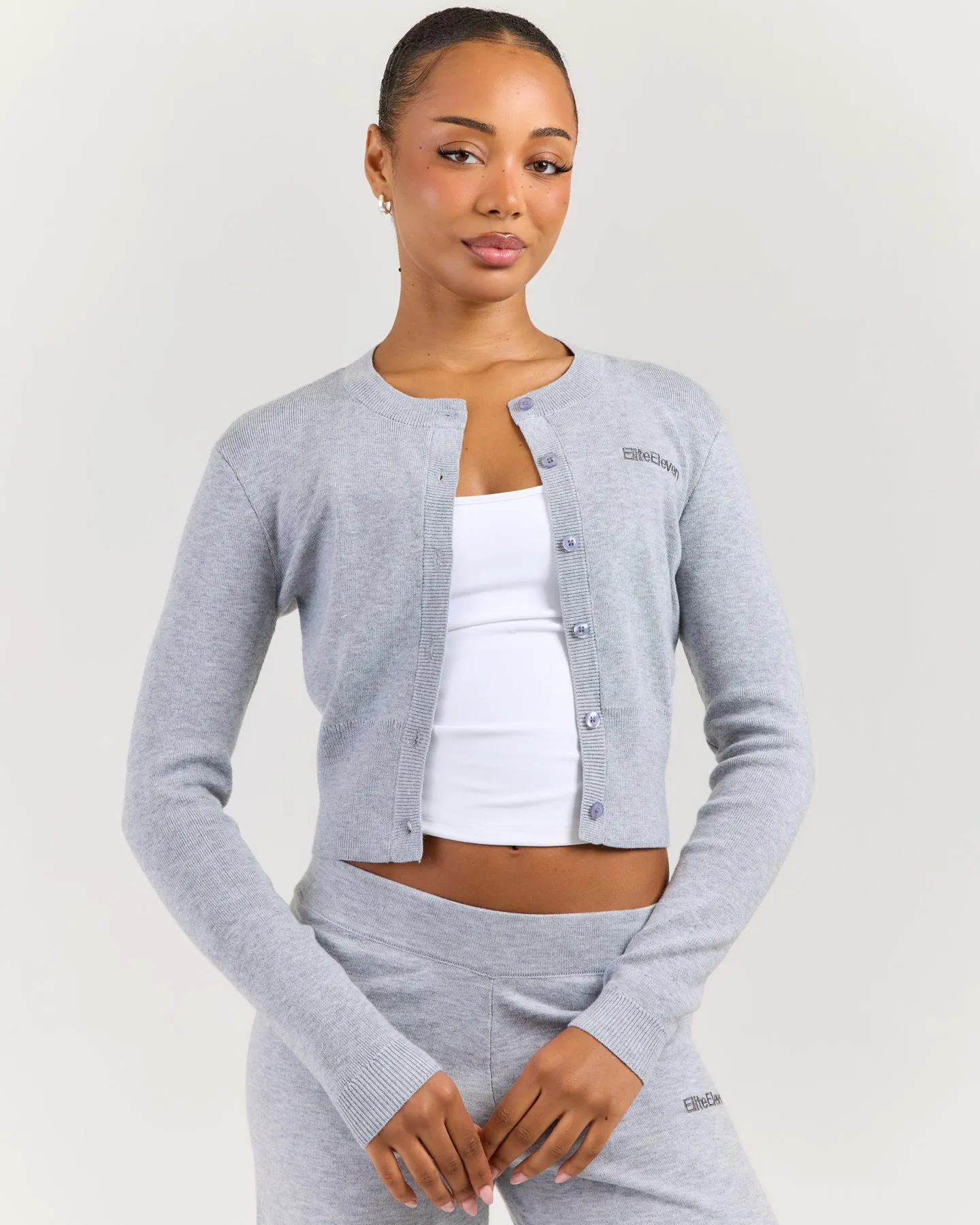 Lite Knit Button Up - Grey Marle sold by Elite Eleven product image thumbnail 5