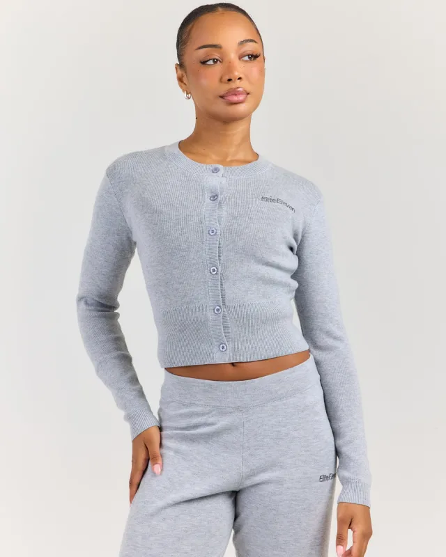 Lite Knit Button Up - Grey Marle made by Elite Eleven