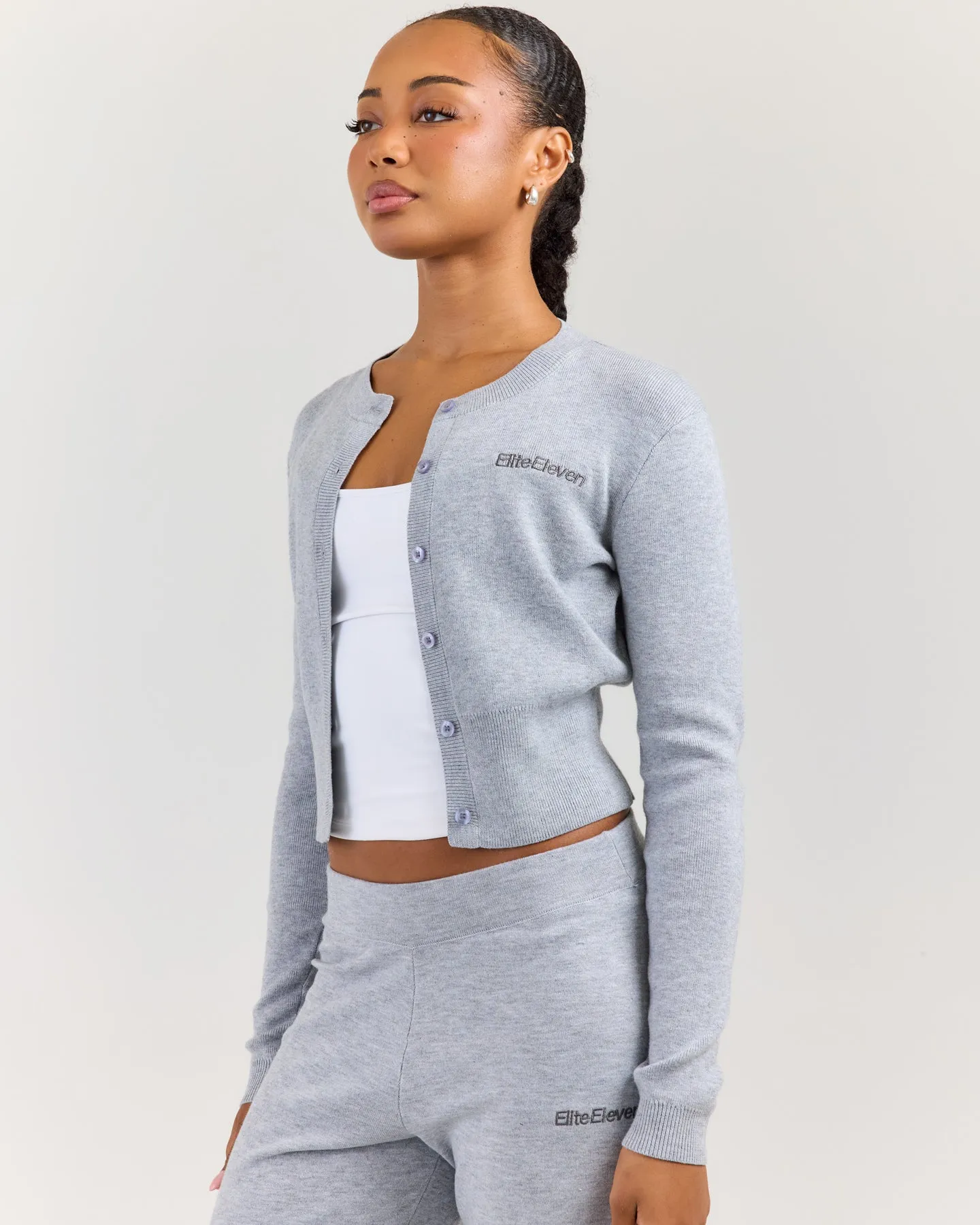 Lite Knit Button Up - Grey Marle sold by Elite Eleven product image thumbnail 4