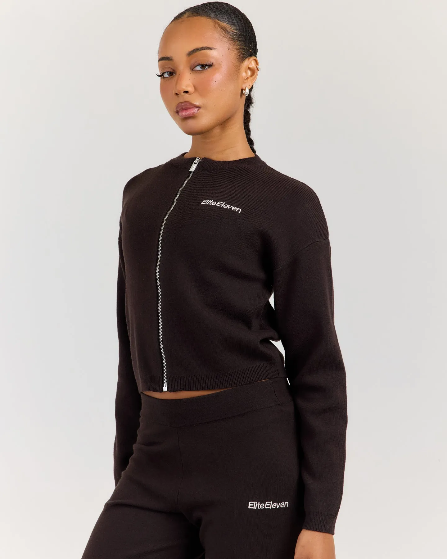 Lite Knit Zip Through - Coffee Bean sold by Elite Eleven product image thumbnail 3