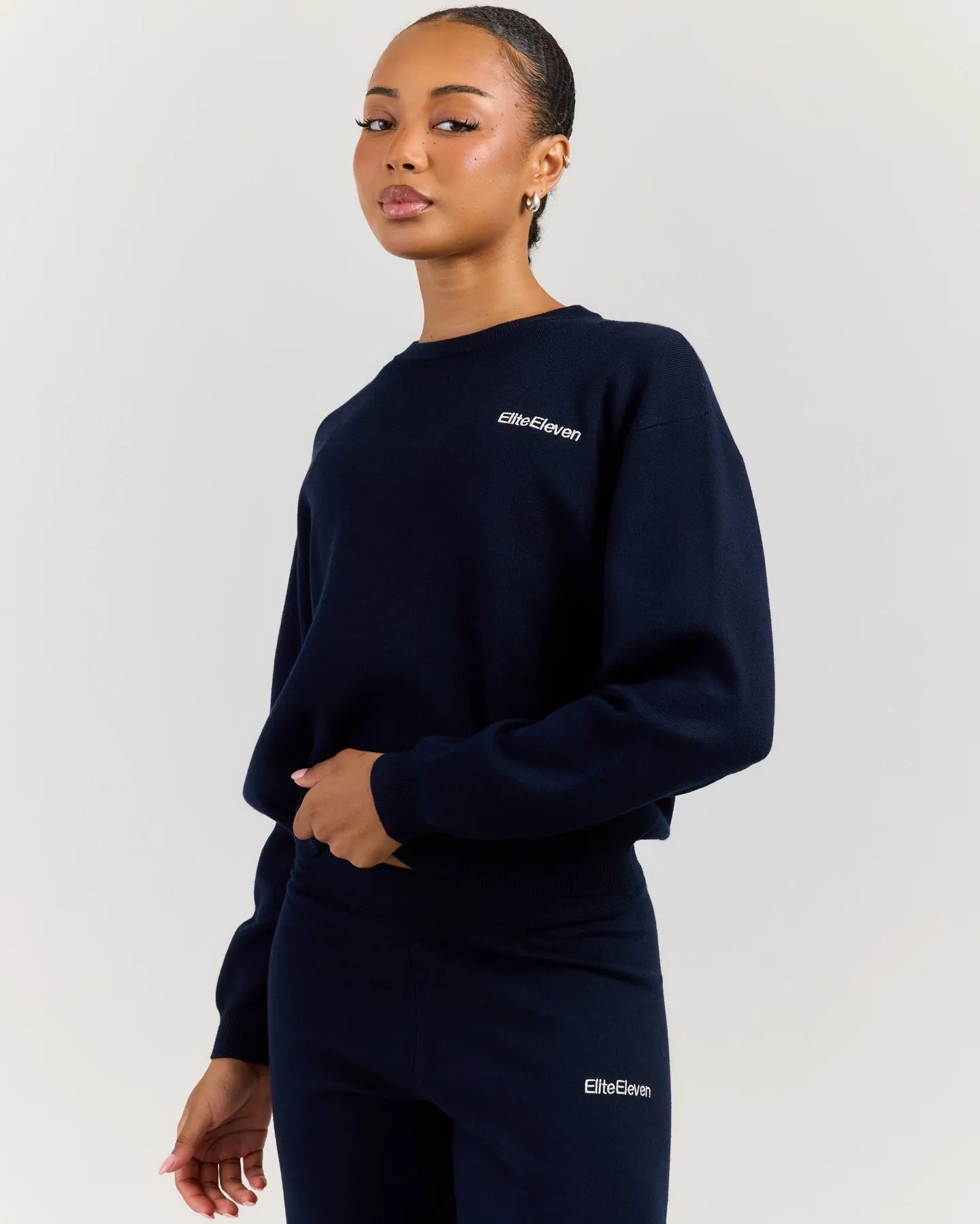 Lite Knit Crewneck - Navy sold by Elite Eleven product image thumbnail 3