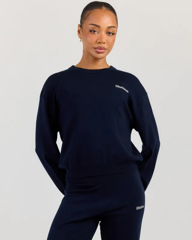 Lite Knit Crewneck - Navy made by Elite Eleven