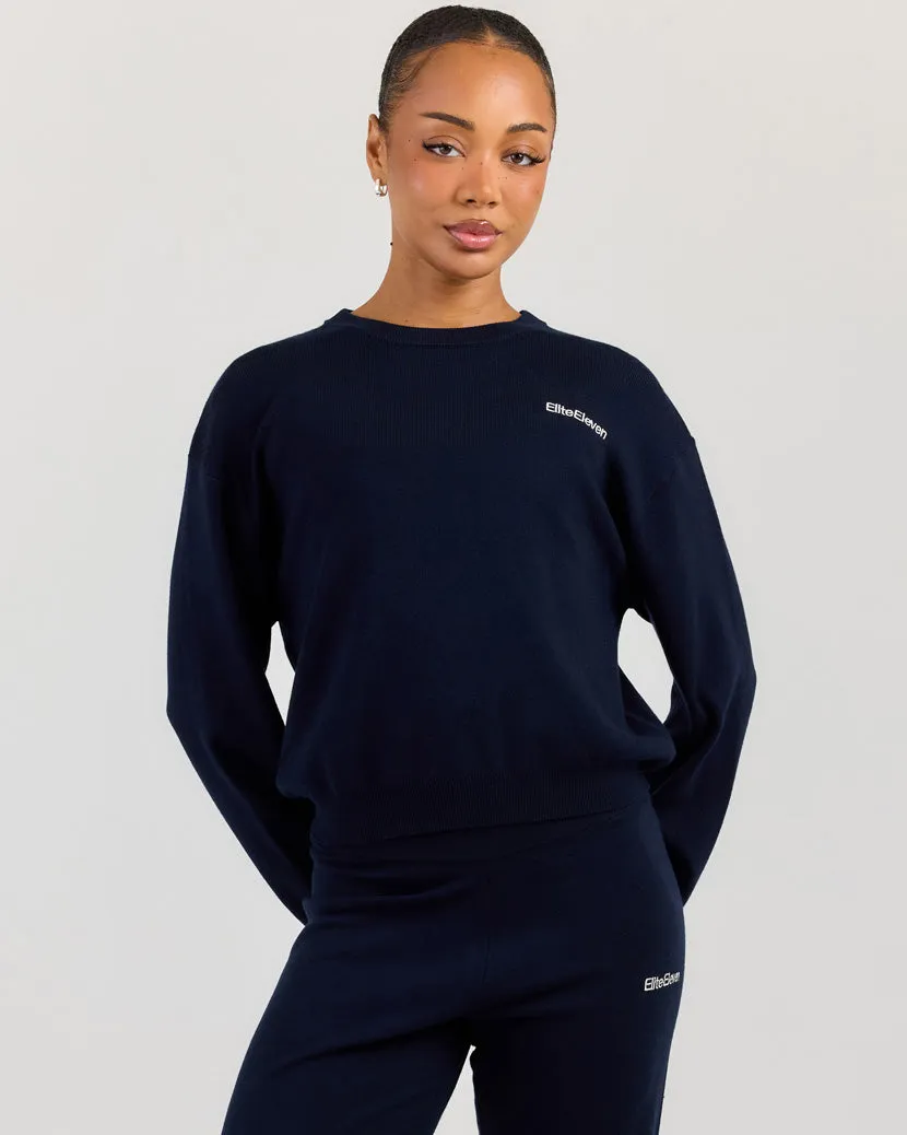 Lite Knit Crewneck - Navy sold by Elite Eleven