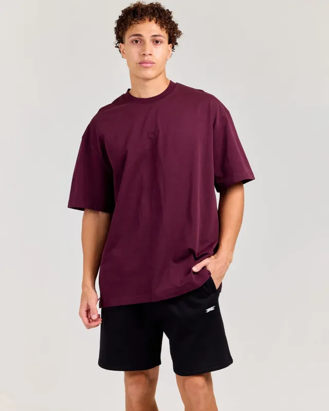V3 Oversized Classic Tee - Deep Plum made by Elite Eleven
