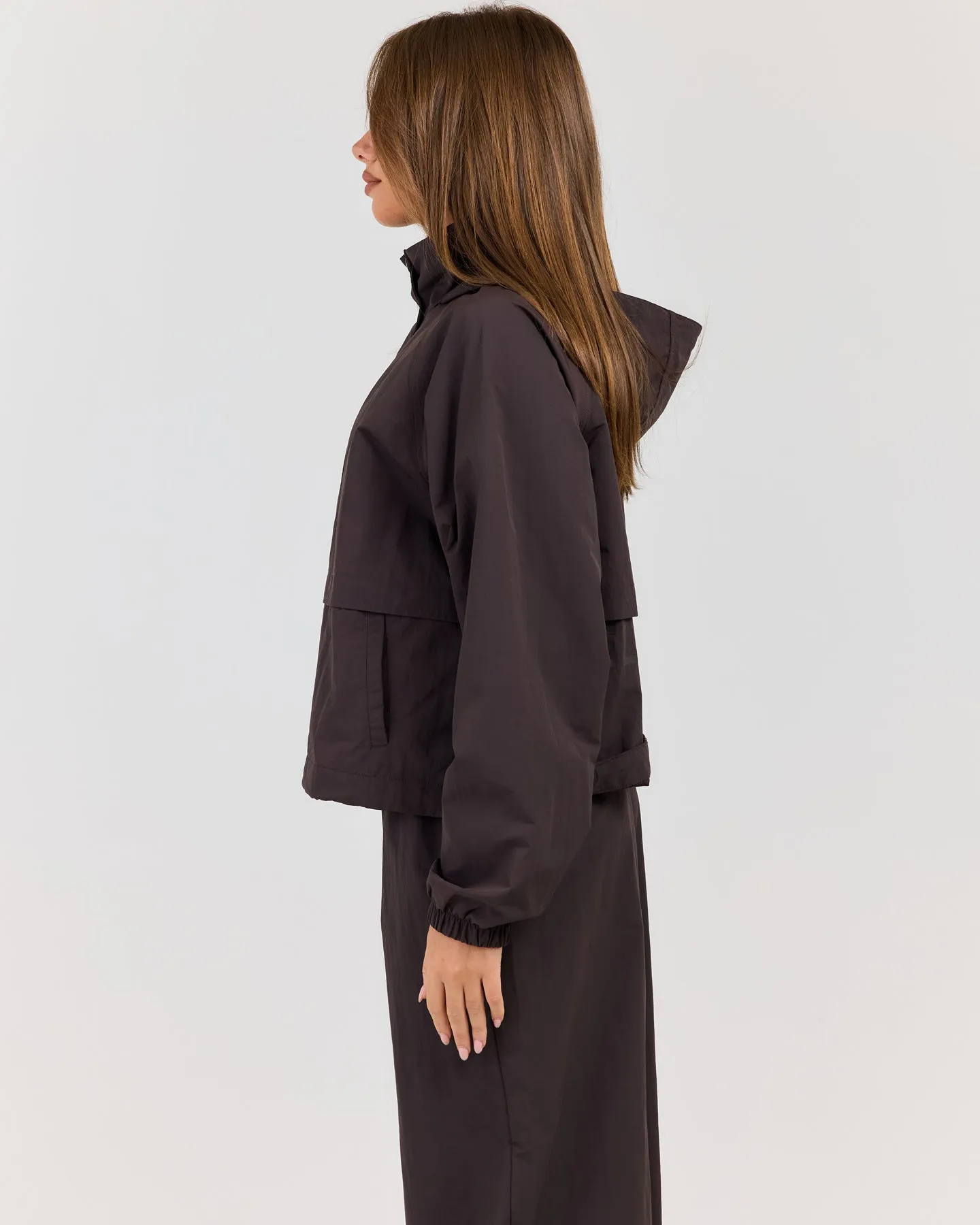 Lightweight Funnel Neck Jacket - Coffee Bean sold by Elite Eleven product image thumbnail 4